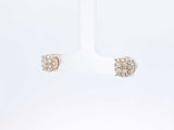 0.32 Cttw Diamond & 10k Yellow Gold Cluster Stud Earrings 2.6 Grams Fw0926lwzdu