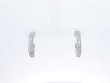 2.52 Cttw Pavé Diamond & 18k White Gold Half Hoop Stud Earrings 6.1 Grams Fw0626rzxdu