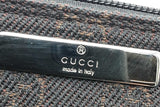 Gucci Gg Monogram Dark Brown Canvas Boat Pochette Eb0526crsa