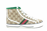 Gucci Tennis 1977 Gg Canvas High Top Sneakers Size 39.5 Eb1026lcrsa