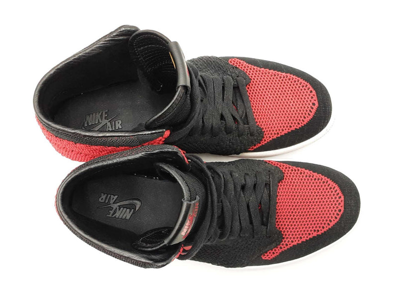 Nike Air Jordan 1 Retro Og Flyknit "Bred" Sneakers Size 9.5 Fw0225izdu