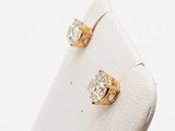 2.06 Cttw Lab Grown Diamonds 14k Yg 1.2g Screw Back Stud Earrings Do0826poxde
