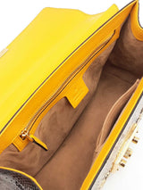 Gucci Medium Padlock Shoulder Bag In Neutral & Yellow Python Snakeskin Fw0726wzxdu