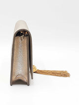 Yves Saint Laurent Kate Small Tassel Bag In Gold Metallic Leather Fw1225rxzdu