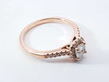 1.02 Cttw Diamond & 14k Rose Gold Halo Ring 3.4 Grams Size 8 Fw1125lwrxdu