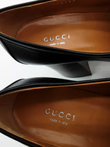 Gucci Horsebit Black Leather Platform Loafers Size 40 Eb0326wwrde