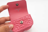 Chanel Camellia Embossed Pink Leather Airpod Pro Case With Chain Eb0626lrxsa