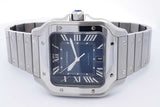 Cartier Santos Automatic Blue Dial 38mm Stainless Steel Watch Eb0824rrxzsa