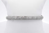 1.95cttw Diamond Hinged Bangle Bracelet 14k White Gold 18.5 Grams Eb0526lrxzsa