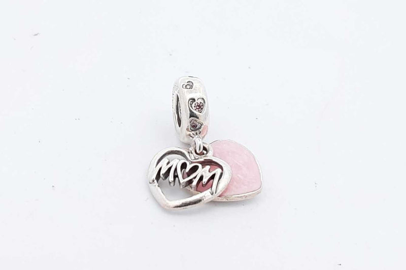 Pandora 925 Sterling Silver Mom Heart Dangle Charm2.8 Grams Eb0924rdu