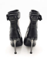 Alexander Mcqueen Slash Biker Boots Size 37 Eb1124lrxsa