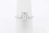 2.02ctw Lab Grown Emerald Cut Diamond Ring 14k White Gold 3.5g Size 6 Eb526wxzsa