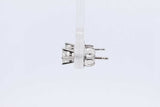 0.1cttw Princess Cut Diamond Stud Earrings In 14k White Gold 0.6 Grams Eb0626rxdu
