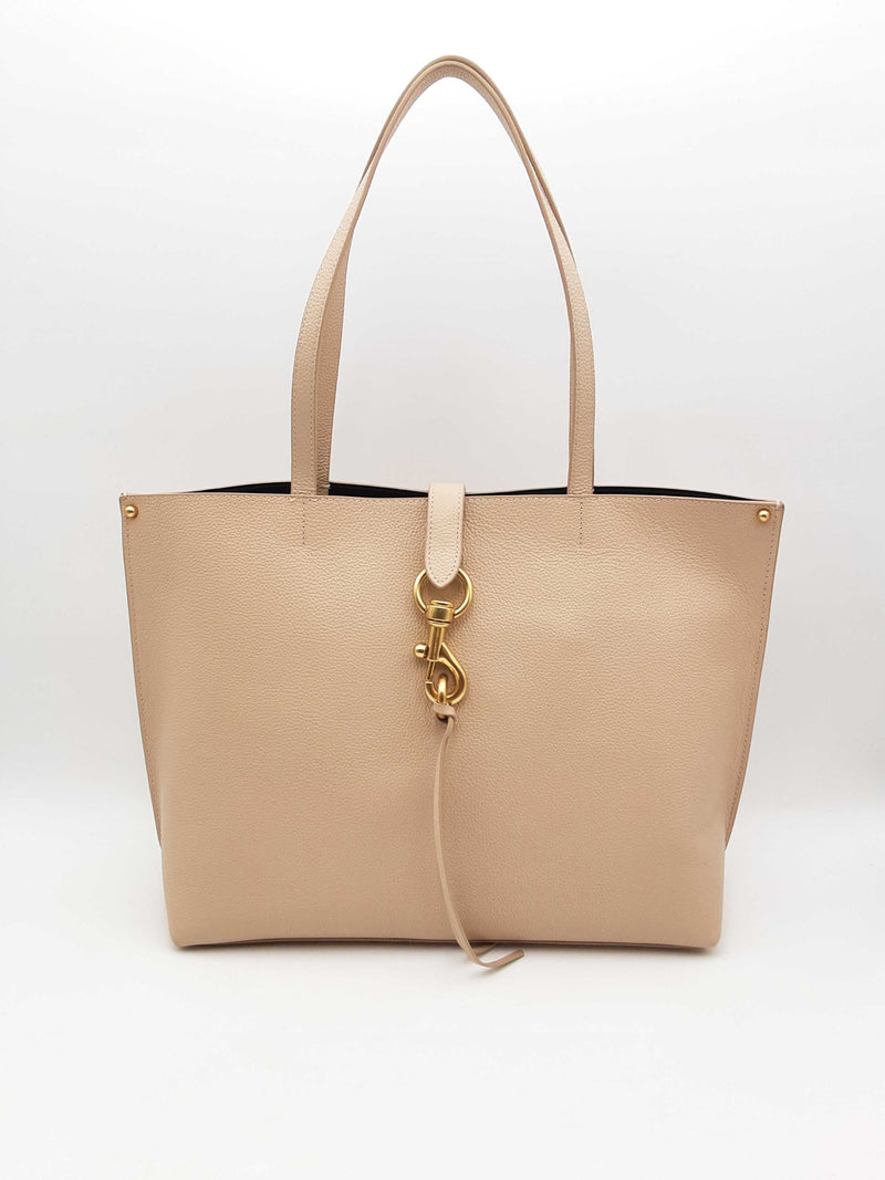 Rebecca Minkoff Megan Leather Tote Bag In Stone Fw1024rxsa