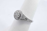 1.01cttw Diamond 10k White Gold Ring 3.2 Grams Size 5.5 Eb0626wxzdu