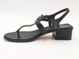 Chanel Cc Leather Flats Black Size Eu 37 Aa1025lzxsa
