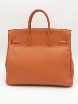 Hermes Birkin 32 Hac Dark Orange Leather Eb1025cxxzsa
