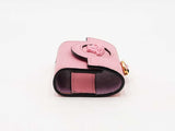 Versace La Mudusa Earbuds Pouch In Pink Leather With Chain Fw0825exdu