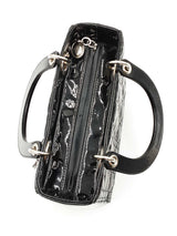 Christian Dior Lady Dior In Black Patent Cannage Leather Fw00825lzxzdu