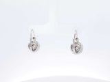 0.32 Cttw Diamond & 14k White Gold Halo Drop Earrings 4.3 Grams Fw0826ocrdu