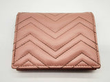 Gucci 466492 Gg Pink Marmont Leather Card Case Bifold Wallet Do0125lrxde