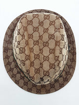 Gucci Beige Gg Canvas Web Fedora Hat Size L Do1026orxde