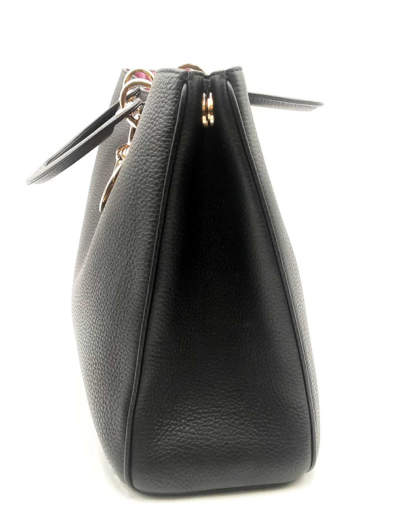Christian Dior Black Leather Diorissimo Tote Bag Eb0325olrxsa