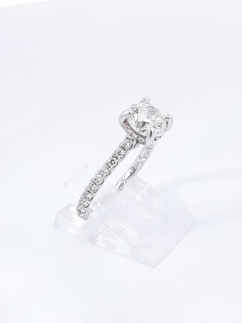 A. Jaffe 2.02 Cttw Diamond & 14k White Gold Ring 3.2 Grams Size 5.75 Fwworxdu