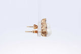 Pearl & Diamond Stud Earrings In 10k Yellow Gold 4.6 Grams Eb0624oxzsa