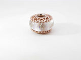 Pandora Iridescent Murano Glass Charm In 14k Rose Gold-plating 4.3g Fw0926rdu