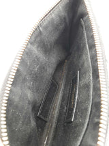 Saint Laurent Chevron Quilted Black Leather Cassandre Zip Wallet Eb0526lrxde