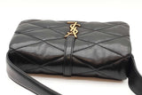 Yves Saint Laurent Le 57 Diamond Quilted Black Leather Shoulder Bag Eb1026erxde