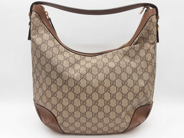Gucci 309618 Tan Gg Supreme Coated Canvas Hobo Shoulder Bag Do0825lxzde