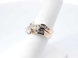 0.88 Cttw Diamond & 14k Yellow Gold Engagement Set 7.6 Grams Size 7 Fw0826sxzd7