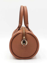 Marc Jacobs The Mini Duffle In Argan Oil Brown Oil Pebbled Leather Fw1026pxdu