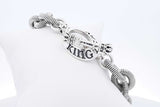 King Baby Sterling Silver Spiral Oval Link Bracelet 95.6 Gram 9 Inch Fw0425lrxdu