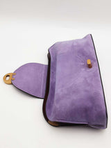 Versace Vivian Purple Suede Clutch Eb0726wrxsa