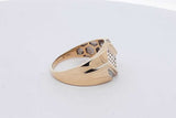 0.23cttw Channel Set Diamond Ring In 10k Yellow Gold 5.9g Size 11.75 Eb0626wxzsa