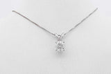 0.30ctw Diamond Pendant Necklace In 14k White Gold 1.2 Grams 19 Inch Eb0626lorsa