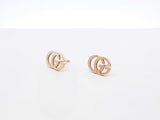 Gucci Running Gg Stud Earrings In 18k Yellow Gold 1.9 Grams Fw0925llzdu
