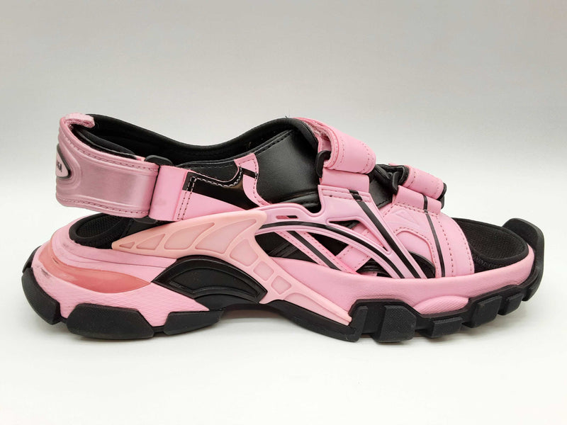 Balenciaga 617543 Track Pink Black Strap Sandals Size Eu 39/ Us 9 Do0225lxzde