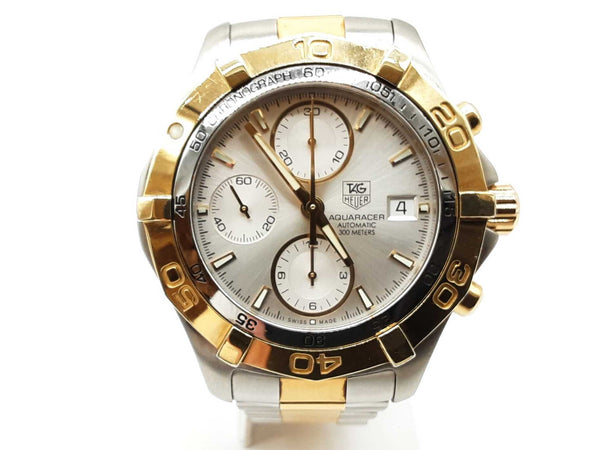Tag Heuer Caf2120 41 Aquaracer Chronograph Two-tone Steel Watch Do0725rxzde
