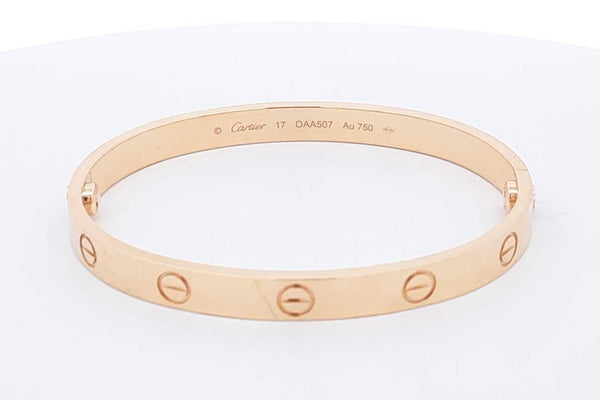 Cartier 18k Yellow Gold Love Bracelet 30.9 Grams Size 17 Eb0125wexzsa