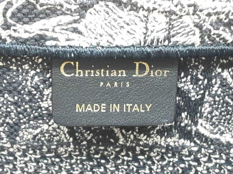 Christian Dior Toile De Jouy Blue Ecru Canvas Small Book Tote Do1025lxzxde