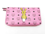 Mcm Pink Bunny Visetos Monogram Print Wallet Sd0726lzxdu