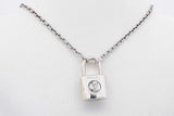 Louis Vuitton Sterling Silver Lockit Pendant Necklace 8.2 Grams 20 In Eb826lrxsa