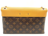 Louis Vuitton Pallas Saffron Yellow Leather Monogram Shoulder Bag Do0625llxzde