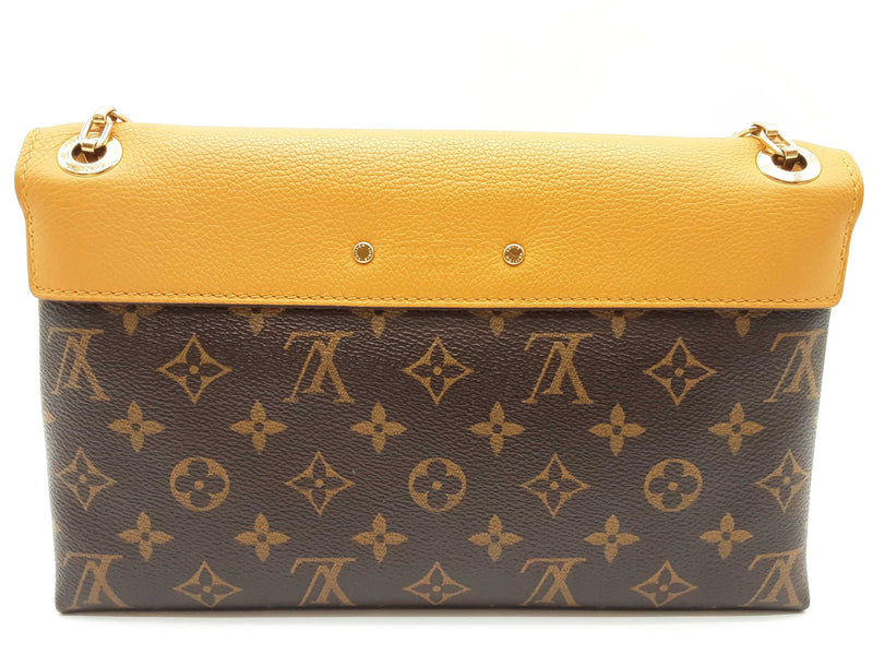 Louis Vuitton Pallas Saffron Yellow Leather Monogram Shoulder Bag Do0625llxzde