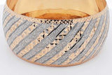Lumiere 18k Two Tone Gold Bangle Bracelet 33.3 Grams Eb0526lpxzsa