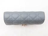 Christian Dior My Daily Dior Pouch In Cloud Blue Cannage Lambskin Fw00725lzxzdu